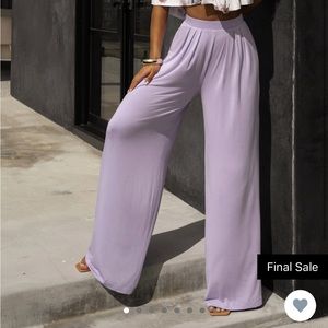 JLUXLABEL lilac devyn wide leg trousers